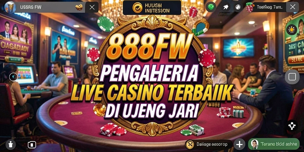 Tampilan gameplay Live Casino yang mendebarkan di 888FW.