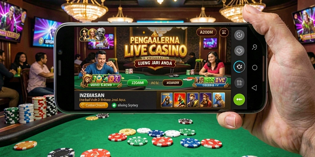 Tampilan gameplay Live Casino yang mendebarkan di A200M.