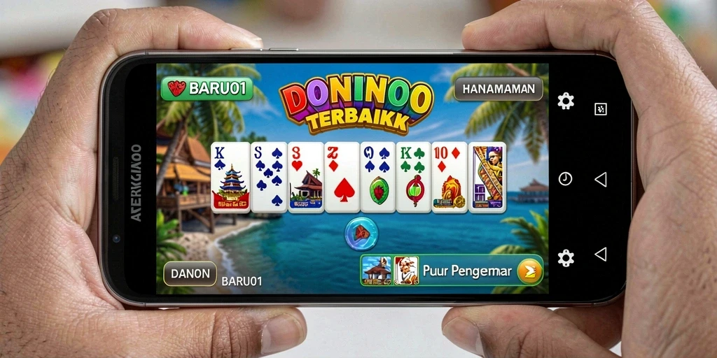 Tampilan gameplay menegangkan dalam permainan Domino BARU01.