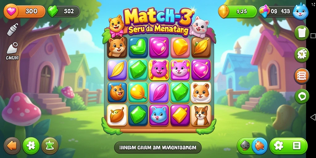 Tampilan gameplay seru di CACOR78 dengan kombinasi warna-warni.