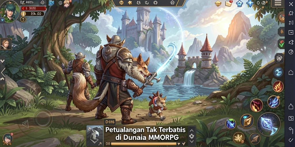 Tampilan gameplay D06 yang menakjubkan dalam dunia MMORPG.
