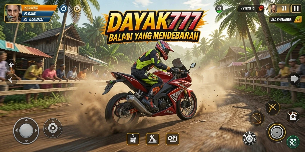 Gameplay seru dengan berbagai trek balapan motor.