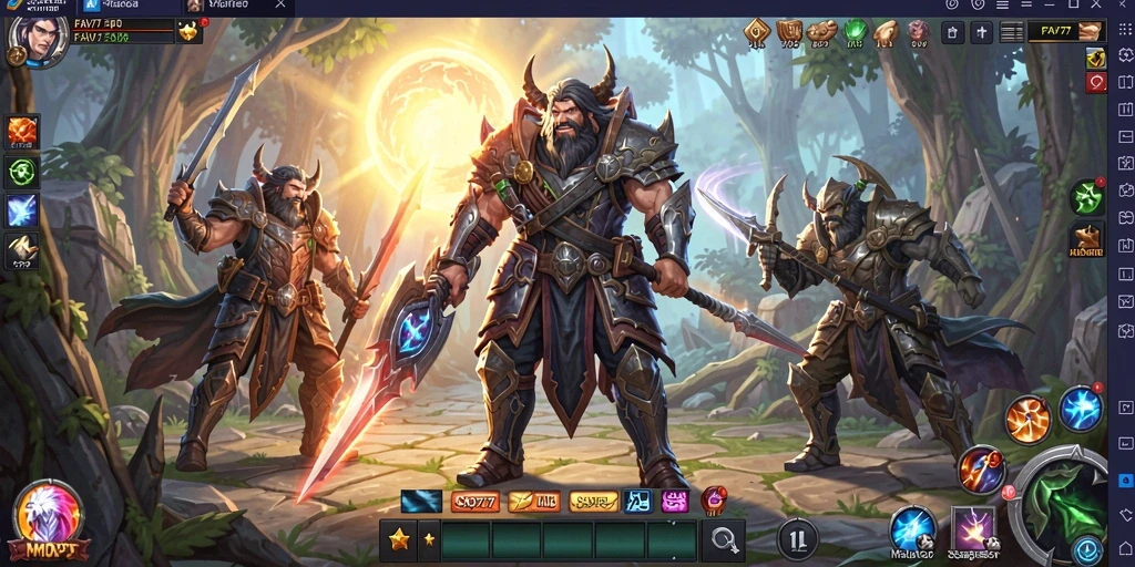 Tangkapan layar gameplay FAV77 menampilkan aksi seru dalam petualangan MMORPG.