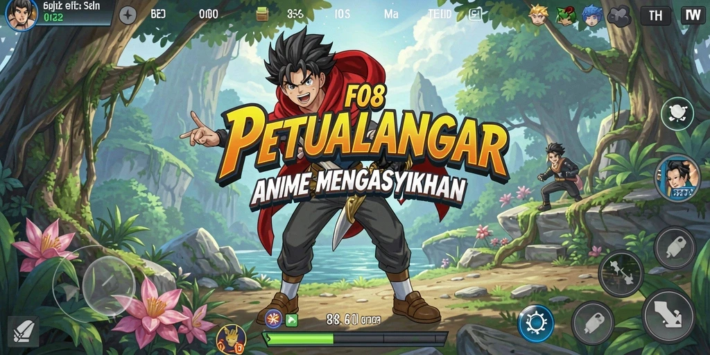 Screenshot gameplay FO8 dengan karakter anime yang beraksi.