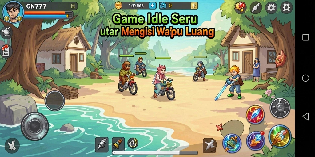 Screenshot gameplay GN777 menampilkan karakter yang menarik dan antarmuka yang menyenangkan.