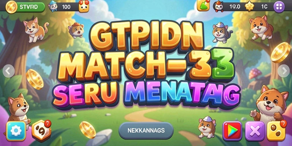 Tampilan gameplay GTPIDN yang penuh warna dan seru.