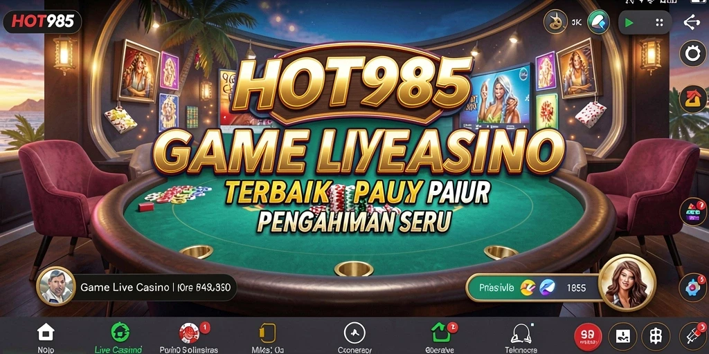 Tampilan gameplay HOT985 yang seru dan interaktif di Live Casino.