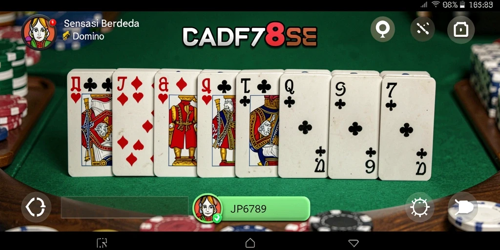Screenshot gameplay JP6789 menampilkan keseruan bermain Domino.