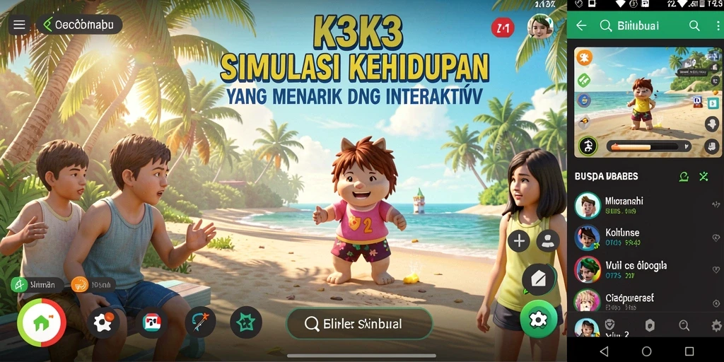 Screenshot K3K3 menampilkan gameplay simulasi yang menarik.