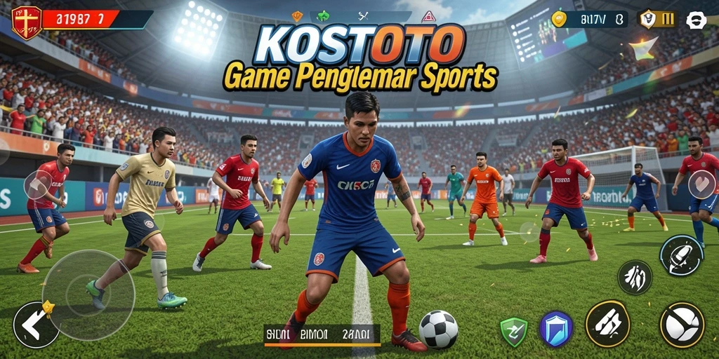 Screenshot KOSTOTO menampilkan aksi seru dalam permainan olahraga.