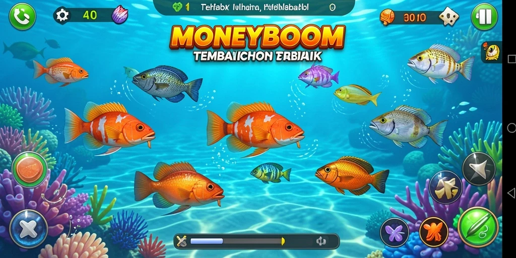 Gameplay seru menembak ikan di MONEYBOOM.