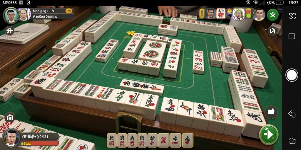 Tampilan gameplay Mahjong di MPO555 yang menarik dan penuh warna.