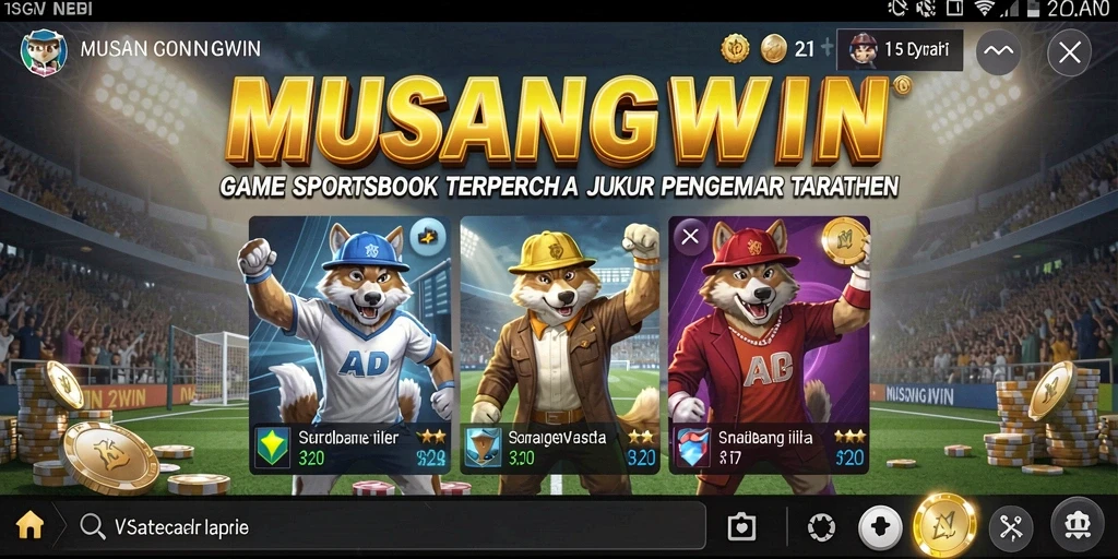 Tampilan menarik dari gameplay <strong>MUSANGWIN</strong> yang memukau untuk taruhan olahraga.