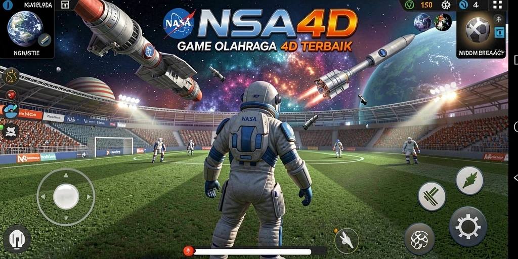 Screenshot gameplay NASA4D yang menampilkan aksi olahraga menegangkan.