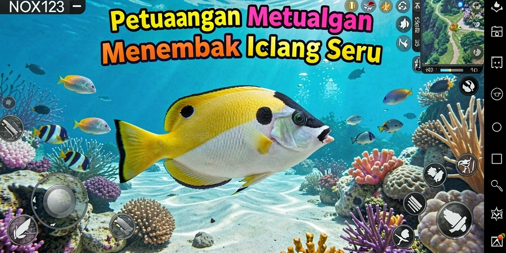 Tampilan gameplay NOX123 yang memukau saat menembak ikan.