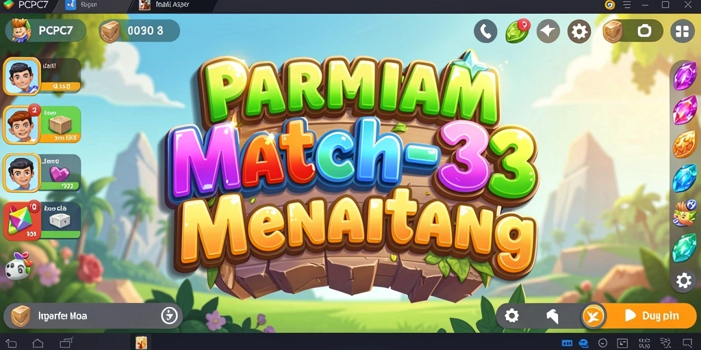 Tampilan gameplay seru dan menantang dalam PCPC7 dengan elemen Match-3.