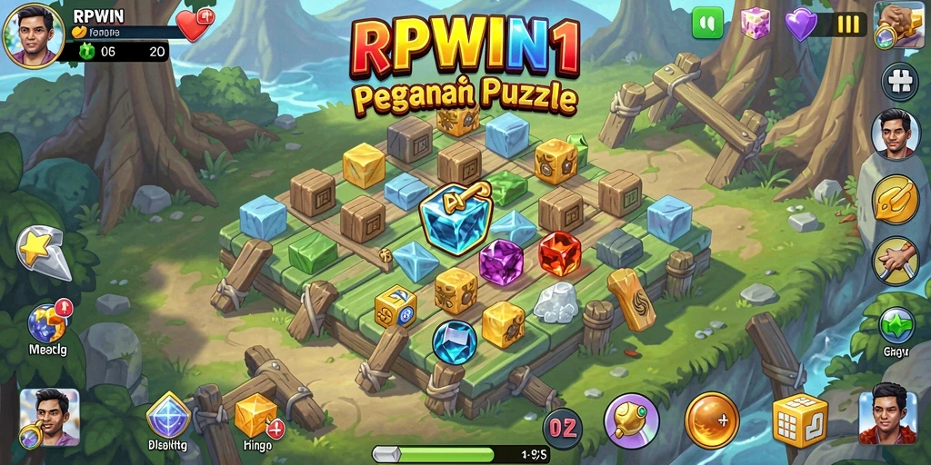 Screenshot utama RPWIN1 menampilkan gameplay puzzle yang mengasyikkan dan penuh tantangan.