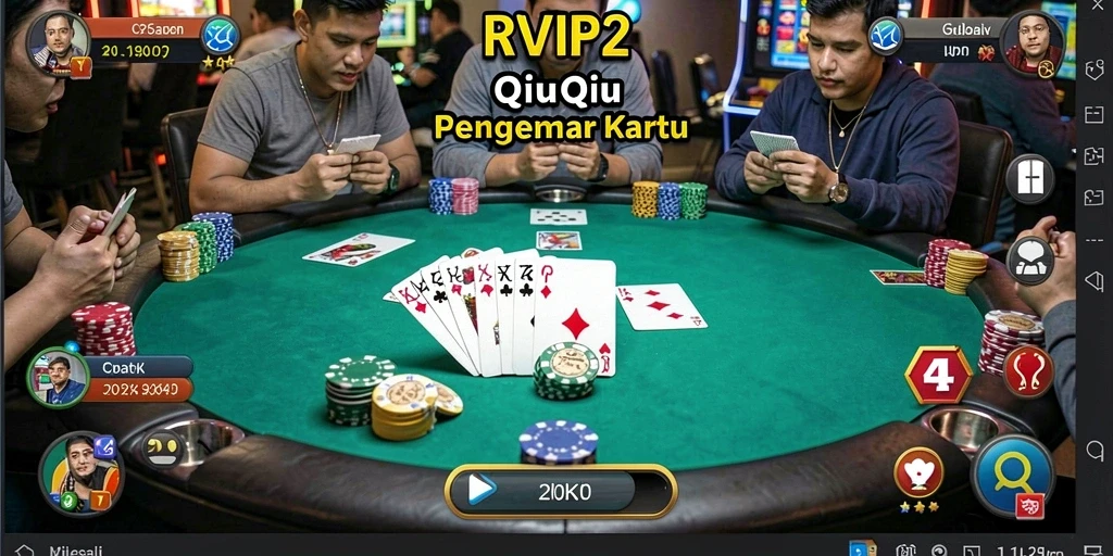 Screenshot RVIP2 menampilkan aksi seru saat bermain QiuQiu.