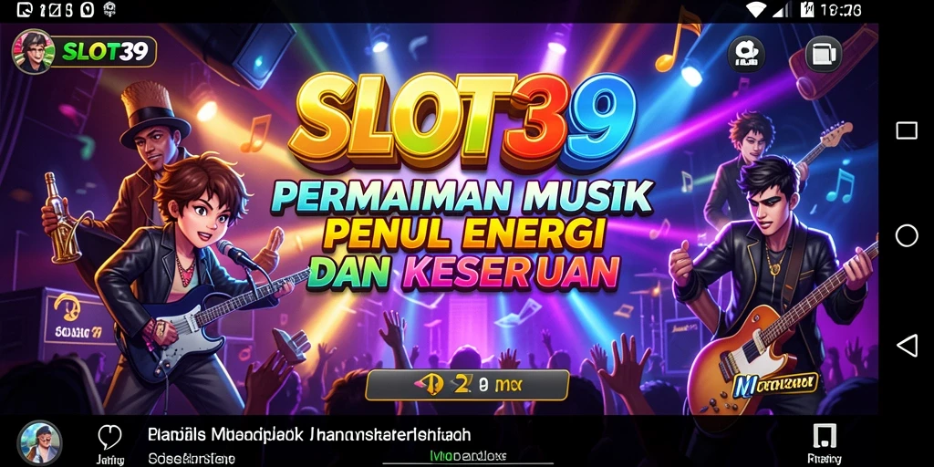 Tampilan seru gameplay SLOT39 dengan musik yang mengalun.