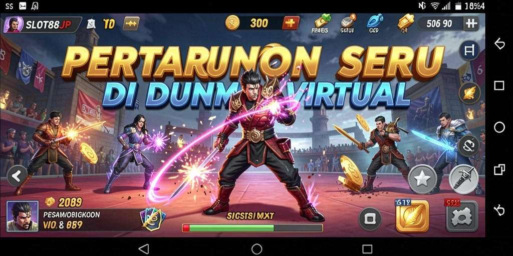 Tampilan pertarungan yang seru dan dinamis di SLOT88JP.