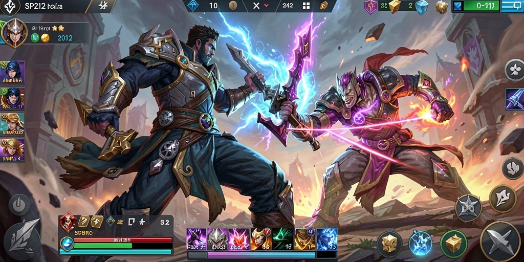 Tampilan seru gameplay SP212 saat pertarungan epik berlangsung.