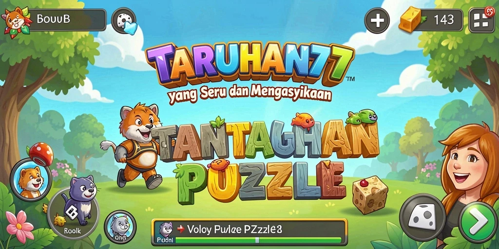 Tangkapan layar TARUHAN77 menunjukkan gameplay Puzzle yang seru.