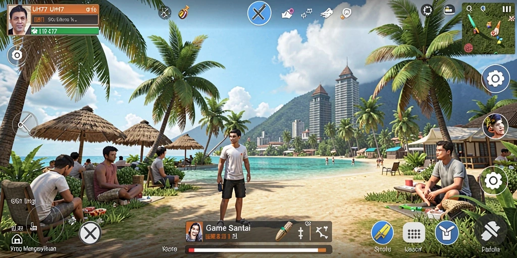 Tangkapan layar UH77 menampilkan gameplay yang seru dan grafis memukau.
