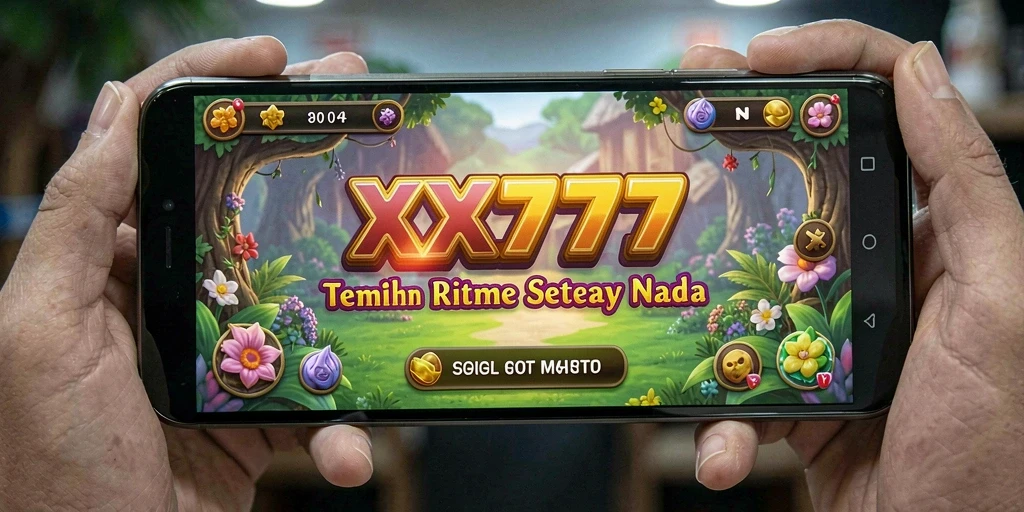 Screenshot gameplay XXX777 yang menunjukkan berbagai instrumen musik.