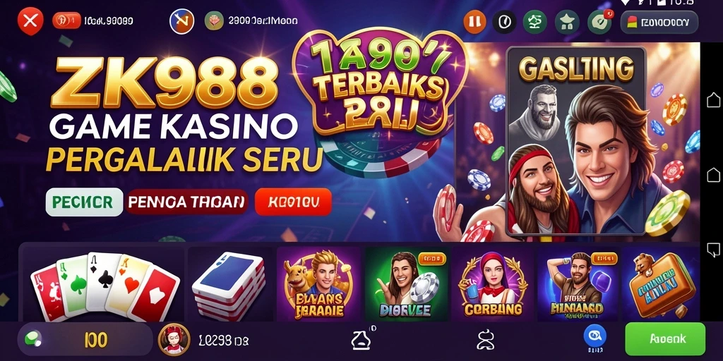 Tampilan seru dari permainan Kasino di ZK988.