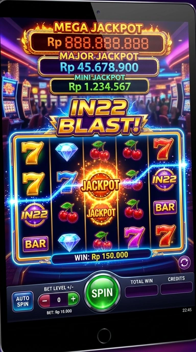 Tampilan antarmuka pengguna in22 yang sederhana.